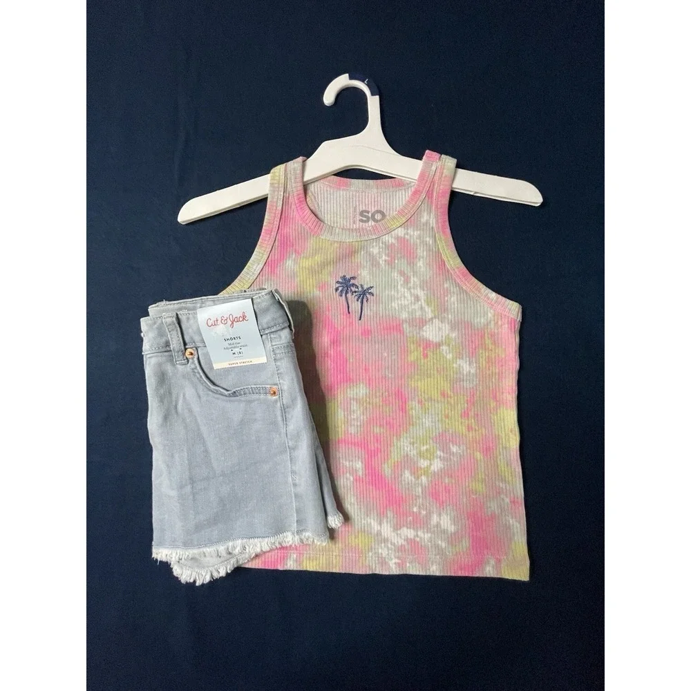 Huge Lot Girls Size 7 8 Summer Clothes‎ NEW &EC Dress Justice Jeans Shorts DKNY